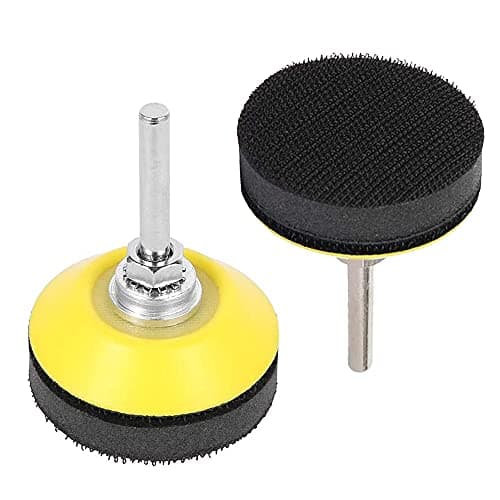 Image of Bestgle 2pcs 2 Inch (50mm) Hook and Loop Sanding Pad Buffing Grinding Wheel Pads for Sanding Discs with 1/4 inch Shank Drill Attachment