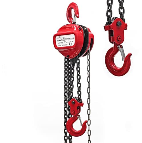 Image of Chain Block with 2000kg Loading Capacity, 3m Chain Length 2.5m Lifting Height Hoist for easy Lifting