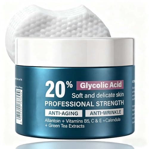 Image of 20% Glycolic Acid Pads, Exfoliating Face Pads & Resurfacing Pad with Vitamins B5, C, E and Green Tea, Cleansing Wipes for Anti Wrinkle, Dark Spots & Pore, Controls Oil, Soft and Delicate Skin,50 Packs