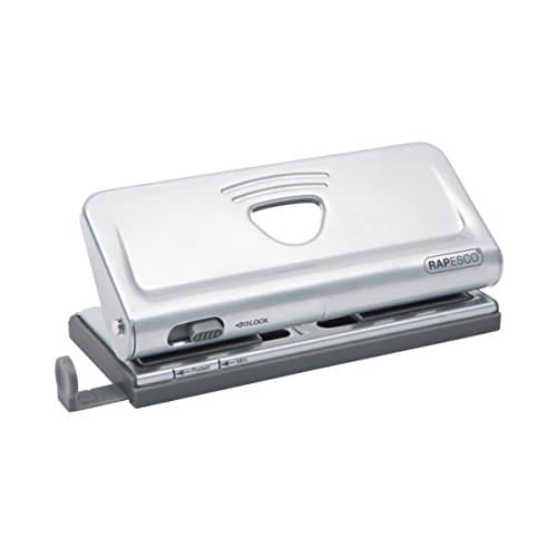 Image of Rapesco 1344 Adjustable 6-Hole Organiser/Diary Punch, 10 Sheet Capacity, Silver