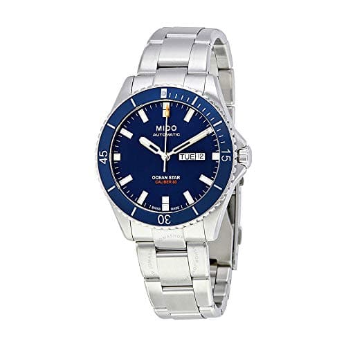 Image of MIDO Men's Ocean Star Captain 42.5mm Steel Bracelet & Case Automatic Blue Dial Watch M026.430.11.041.00