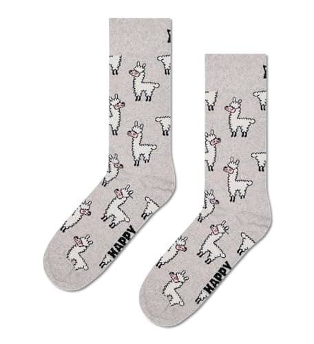 Image of Happy Socks Unisex Lama, Gray, 36-40 UK