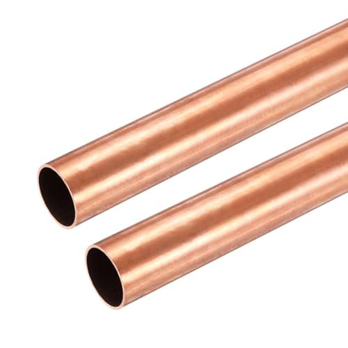 Image of sourcing map Copper Round Tube, 24mm OD x 1mm Wall Thickness x 100mm(4") Length Pure Copper Tube Seamless Metal Straight Pipe Tubing for DIY Crafts Industry Construction(Pack of 2)