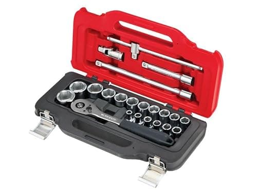 Image of Facom SL.151-EP22PB 22-Piece 1/2in Drive Metric Socket Set in Twin Box Case