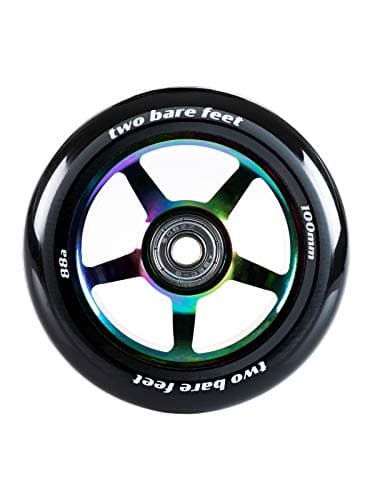 Image of TBF Alloy Series 100mm Stunt Scooter Wheels + ABEC9 // Fit TBF Slamm Razor MGP Grit JD Bug (5 Star Neochrome Single)