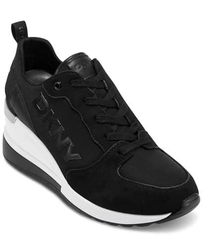 Image of DKNY Women's Cait Wedge Trainers, Black, 7.5 UK