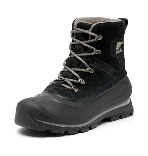 Image of Sorel Mens Buxton Lace Wp Waterproof Snow Boots, Black Quarry, 11 UK