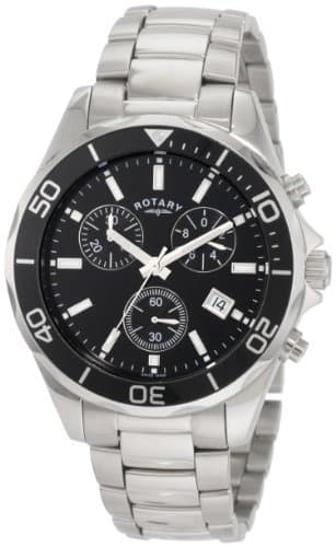 Image of Rotary Mens Watch Time Pieces XL Chronograph Stainless Steel Bracelet GB00033/04