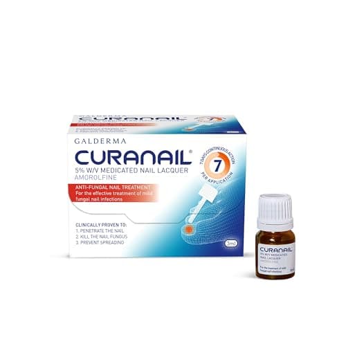Image of Curanail 5% Fungal Nail Treatment 3ml | Amorolfine Nail Lacquer for Nail Fungus | Once Weekly Application | Helps Restore Healthy Nails