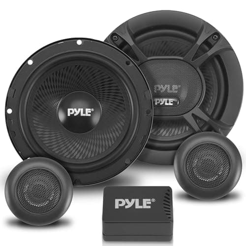 Image of Pyle 2-Way Car Stereo Speaker System - 360W 6.5 Inch Universal Pro Audio Car Speaker OEM Quick Replacement Component Speaker Vehicle Door/Side Panel Mount Compatible w/Crossover Network PL6150BK