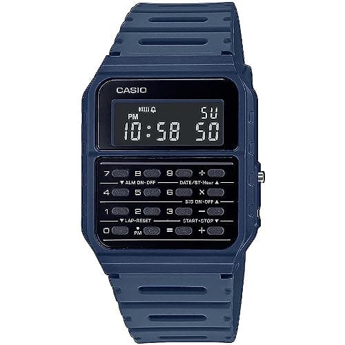 Image of Casio Unisex 34.40mm Quartz Watch with Black Digital dial and Blue Resin Strap CA-53WF-2BEF