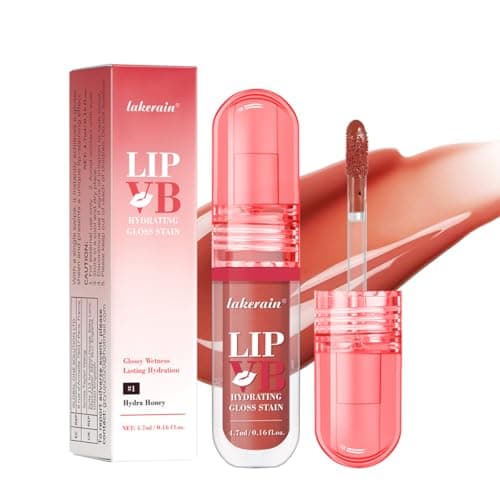 Image of Hydrating Lip Gloss Stain – Moisturising & Nourishing Lip Oil, Non-Sticky Long-Lasting Jelly Liquid Lipstick, Lip Tint & Glaze, Makeup Gift for Women (# 01)