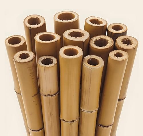 Image of Gardens 2Ft, 3Ft, 4Ft, 5Ft, 6Ft, 7Ft, 8FT, 10Ft Strong Heavy Duty Professional Bamboo Plant Support Garden Canes (Pack of 10, 4ft, 14-16 mm)