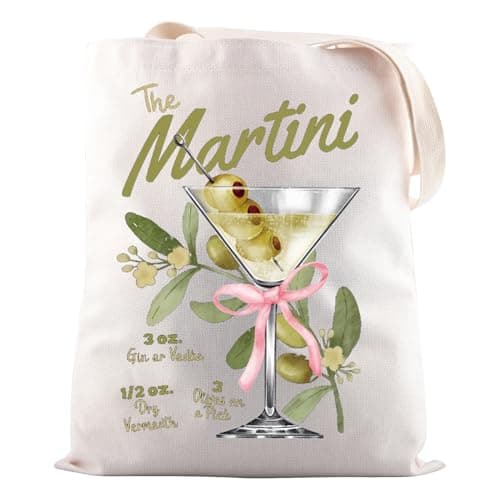 Image of JNIAP Dirty Martini Gift The Martini Tote Bag Drink Themed Gift Cocktail Lover Gift, The Martini Tote Bag