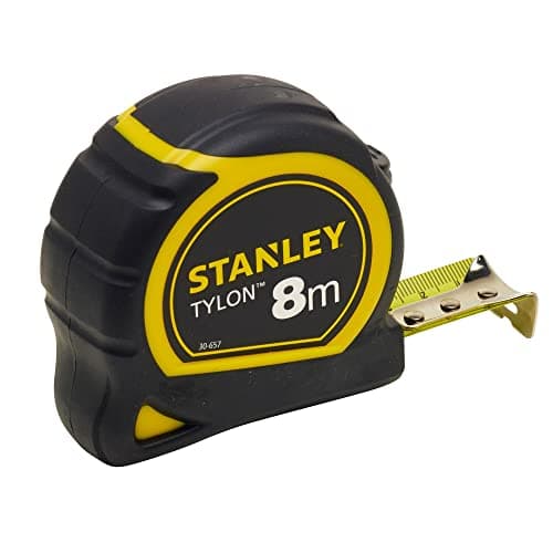 Image of Stanley 1-30-657 "Tylon" Tape Measure with Anchor, Black/Yellow, 8 m/25 mm