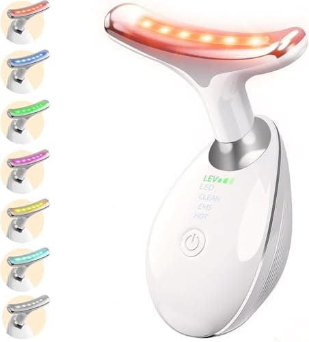 Image of Face Massager, Face Sculpting Tool 7-in-1 with Heat & LED, Led Face Sculptor with 45±5°C & 3 Modes, Face Lifting Device for Neck Jawline, Facial Massager for Skin Tightening Anti-Wrinkle