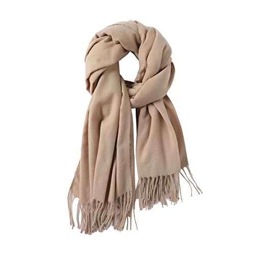 Image of FULEI Cashmere Feel Scarfs for Women Long Fringe Scarf Ladies Wraps Shawls Scarves - Camel