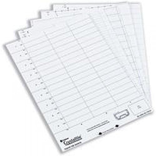 Image of Rexel Printable Inserts for Rexel Suspension File Crystal Tabs, White, Crystalfile, Pack of 51, 78050