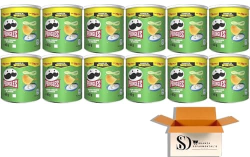 Image of Pringlas Crisps Pop & Go Tubs 40g (Pack 12) (Sour Cream & Onion)