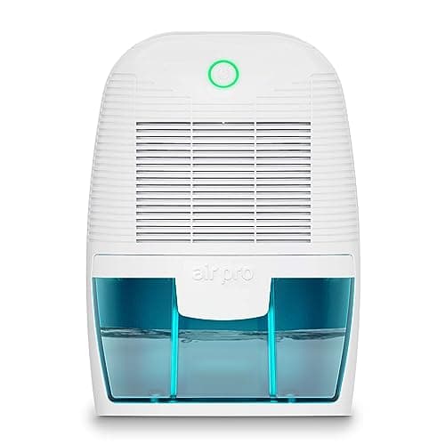 Image of Air Pro Dehumidifier 600ml, Small and Compact Moisture Absorber - Mini Air Dehumidifier for Home, Bedroom Damp, Office, Garage & Basement - Portable Electric Mould, Damp and Condensation Remover