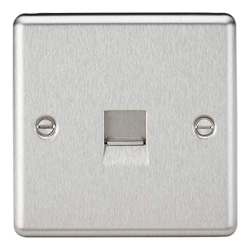 Image of Knightsbridge CL73BC Telephone Master Outlet, Rounded Edge Brushed Chrome