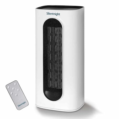 Image of Silentnight Comfort Control Ceramic Fan Heater - Portable 2000W Electric Space Heater with Remote Control, 70° Oscillation, 9hr Timer, Adjustable Thermostat, Overheat Protection - Home, Bedroom & More