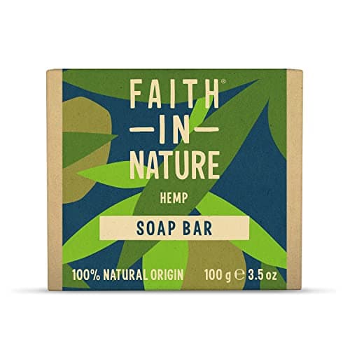 Image of Faith In Nature Natural Hemp Hand Soap Bar, Restoring, Vegan & Cruelty Free, No SLS or Parabens, 100g