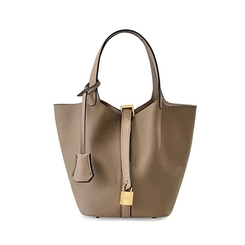 Image of JYDQBAIS Ladies Handbag Female Bucket Bag Vegetable Basket Shoulder Bag, Grey