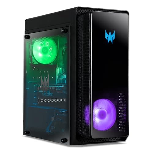 Image of acer Predator PO3-655 Gaming Desktop - Intel Core i7-14700F, 16GB, 1TB SSD, Nvidia RTX 4070 Super, N/A, Windows 11, Black