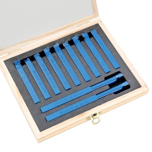 Image of KATSU Lathe Turning Milling Cutting Tool Set 11 Pieces 10mm Cemented Carbide Tip Tipped Brazed Boring Welding Cutter for Lathes CNC Metalworking Engineering 11011810