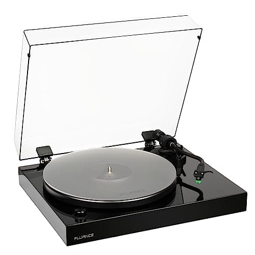 Image of Fluance RT81+ Elite High Fidelity Vinyl Turntable Record Player, Audio Technica VM95E Cartridge, Anti-Resonant Platter, Acrylic Mat, Phono Preamp, Wood Plinth, Adjustable Isolation Feet - Piano Black