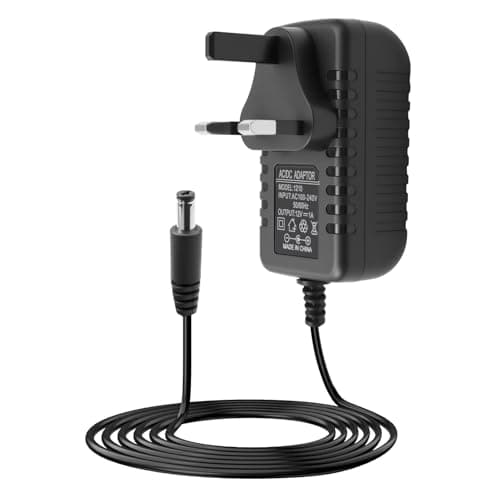 Image of 12V 1A DC Power Supply Adapter 1.8M AC/DC Adapter Cord Power Plug DC 5.5x2.1mm Universal Power Adapter Compatible with LED Strip Light CCTV Camera BT Speaker Webcam Router Power Supply UK Plug