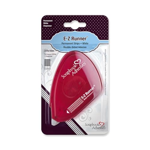 Image of SCRAPBOOK ADHESIVES BY 3L, E-Z Runner Permanent Strips, Permanent, White 33ft/10m