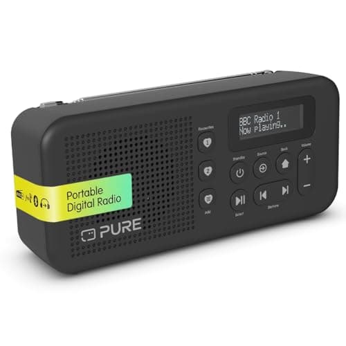 Image of Pure Elan Move Portable DAB+ & FM Digital Radio with Bluetooth 5.3, Ultra‑Compact Pocket Radio, Rechargeable Battery up to 16 Hours, Headphone Jack & LCD Display – Black