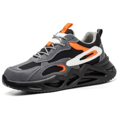 Image of Annvia Steel Toe Cap Trainers for Men Women Lightweight Work Shoes Safety Trainers Breathable Non Slip Ladies Safety Boots Size 9 Blue 44