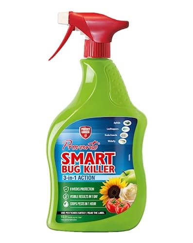 Image of Provanto Smart Bug Killer, 1L - Fast Acting Bug Killer Spray - Stops Pests In 1 Hour - Insect Repellant - Contact And Systemic Insecticide With 8 Weeks Protection