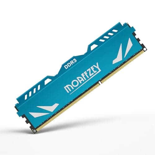 Image of Moaffzey DDR3 RAM 8GB 1866MHz Computer RAM PC3-14900 UDIMM Non-ECC Unbuffered 1.5V 240-Pin CL10 Computer Memory Upgrade Module - Blue