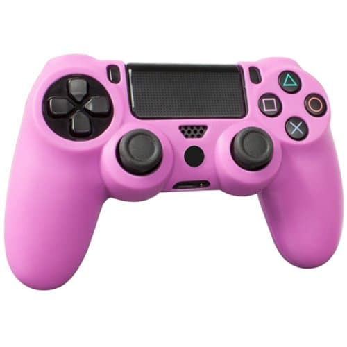 Image of ZedLabz pro soft silicone skin grip protective cover for Sony PS4 controller rubber bumper case with ribbed handle grip [Playstation 4] (Pink)