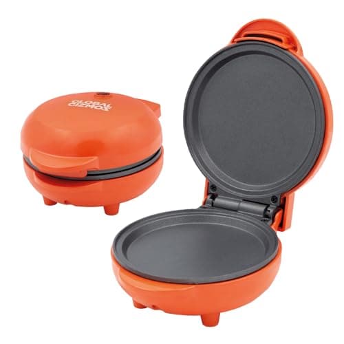 Image of Global Gizmos Mini Pancake Maker - Non-Stick Easy to Clean - Perfect for Pancake Day - Built in Safety Features - Makes Pancakes, Crepes, Omelettes & More