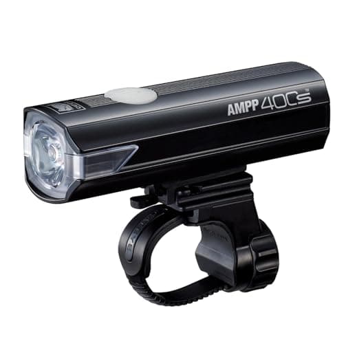 Image of CatEye AMPP 400S Super Bright LED Bicycle Front Lights - OptiCube Technology, IPX4 Waterproof Rated, FlexTight Easy Fit Bracket | USB Rechargeable Bike Light | Front Bike Lights | Bicycle Accessories