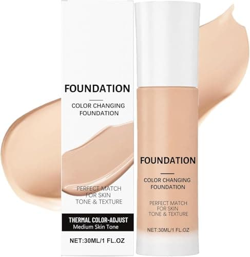 Image of Intelligent Color Correcting Foundation, Colour Changing Foundation for Mature Skin, 30ML/1 FL OZ Colour Corrector Face Foundation Full Coverage, Natural Concealer Lightweight & Dewy