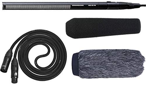 Image of Sennheiser MKH 416-P48 Video, Cinema and Broadcasting Shotgun Microphone Complete Kit with LyxPro XLR Cable & Windscreen Bundle