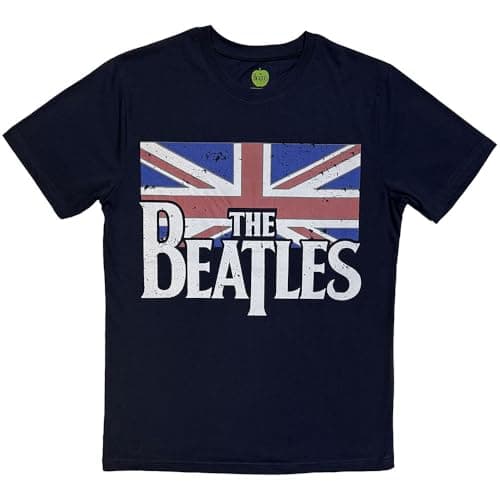 Image of T-Shirt # Xl Unisex Blue # Drop T Logo & Vintage Flag