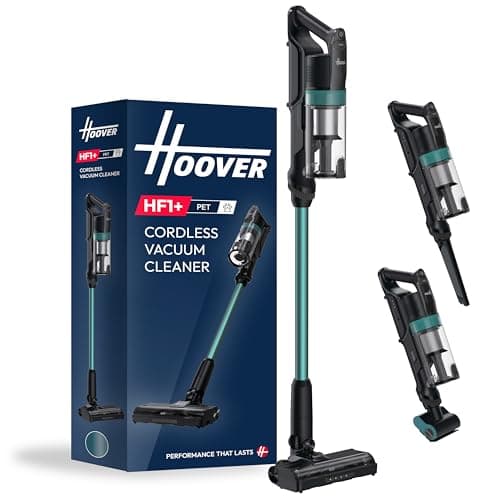 Image of Hoover HF1 Plus Pet Cordless Stick Vacuum Cleaner with Anti Hair Wrap, Turbo Suction Mode, Up to 45min Runtime, with Motorised Pet Tool, Multi-Floor Nozzle and Crevice Tool [HF1P10P]
