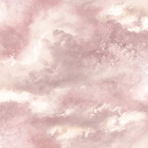 Image of Arthouse Diamond Galaxy Pink Blush & Cream Cloud Wallpaper - Create a Space or Mystical Theme - Embedded with Sparkling Glitter for Extra Effect - Fabulous Pasted on a Ceiling 260006
