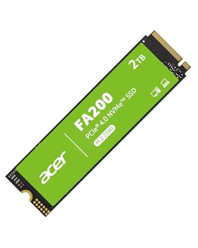 Image of Acer FA200 M.2 2280 SSD 2TB: PCIe 4.0 NVMe Gen4x4 with HMB & SLC, Up to 7200 MB/s Read Speed, Internal Solid State Drive for Laptop, Desktop PC & PS5 Compatible