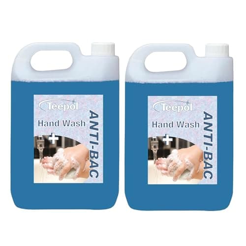 Image of Teepol Anti-Bac Hand Wash - Mild Yet Effective Antibacterial Handwash - Luxury Scented Liquid Hand Soap - Effective Germ-Killing Hand Soap - Ideal for Homes and Businesses, 2x5l