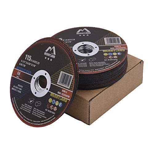 Image of Merryland Cutting Disc 115 Metal for Angle Grinder, 115 X 1.0 X 22.23 mm Cutting Wheel 25 Pieces, INOX Stainless Steel Iron Universal 4.5 inch Type 41, Bravo-Line B13071042