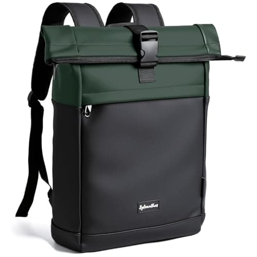 Image of Sylvanthos Waterproof Backpack, Laptop Backpack for Men and Women with Anti-Theft Zipper, Expandable 18-25L, Rains Backpacks for Work,School, Business Trips - Green