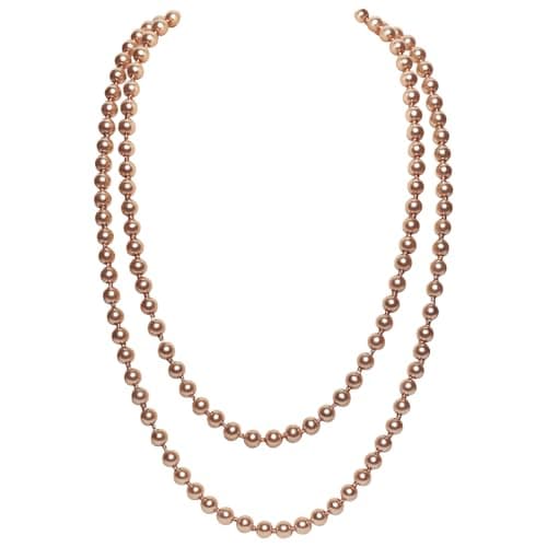 Image of BABEYOND Gatsby Long Knot Pearl Necklace 1920s Flapper Imitation Pearls Necklace Champagne